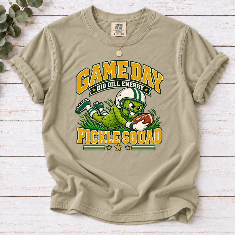 Game Day Big Dill Energy Pickle Squad Football T-Shirt