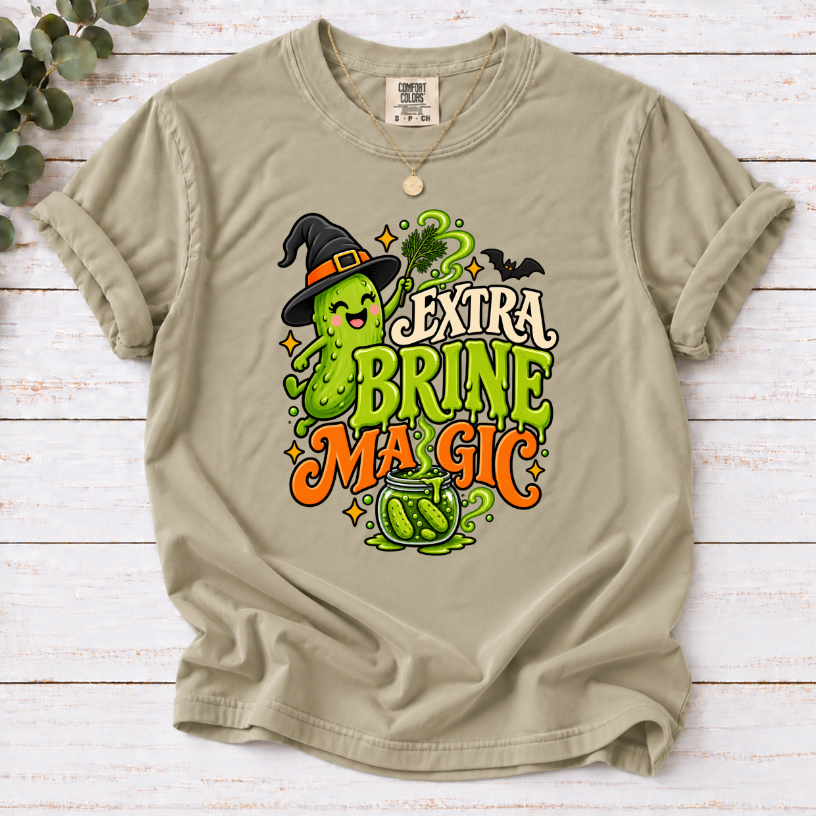 Extra Brine Magic Pickle Shirt | Witchy Halloween Pickle Tee
