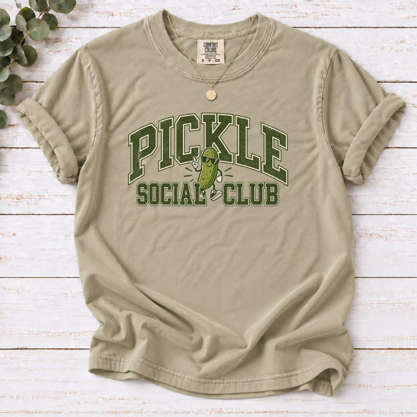 Pickle Social Club T-Shirt – Funny Vintage Pickle Lover Tee