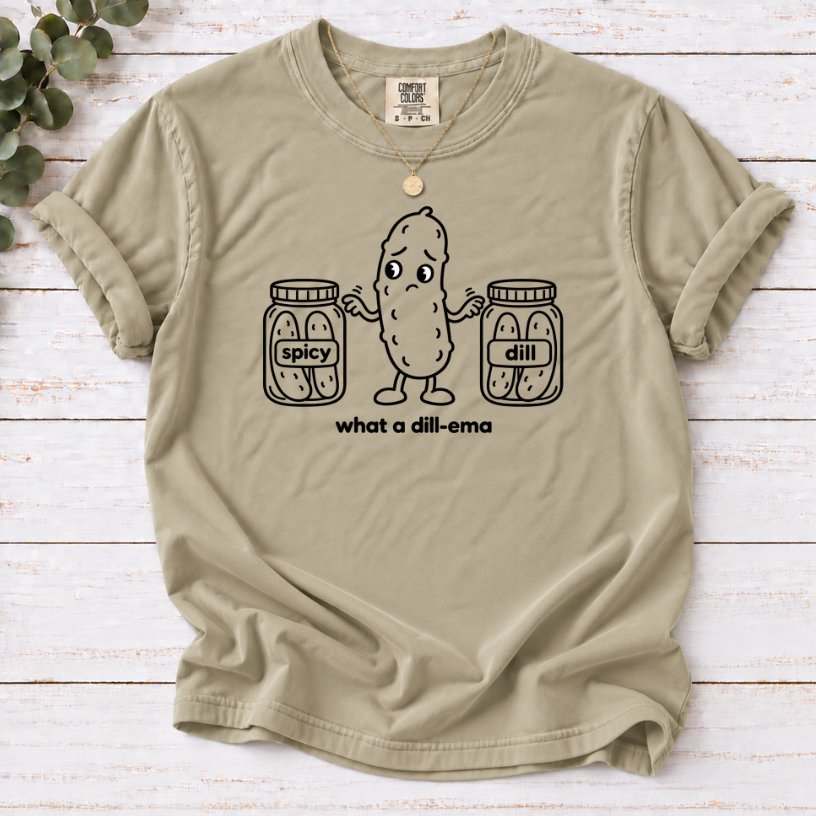 What a Dill-ema Funny Pickle Lover T-Shirt