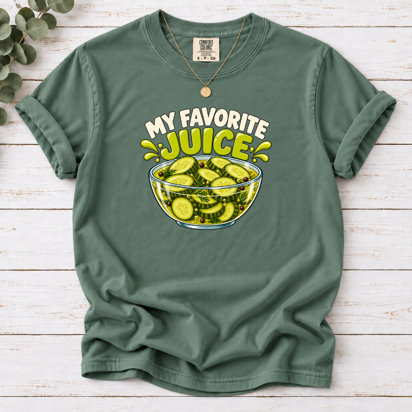My Favorite Juice Pickle T-Shirt – Funny Pickle Lover Graphic Tee
