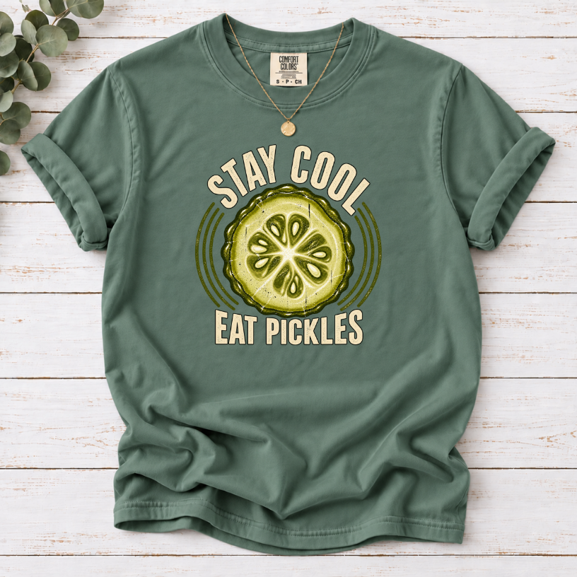 Stay Cool, Eat Pickles Graphic Tee