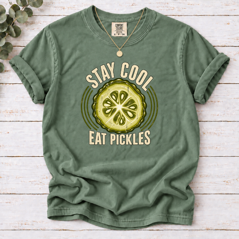 Stay Cool, Eat Pickles Graphic Tee
