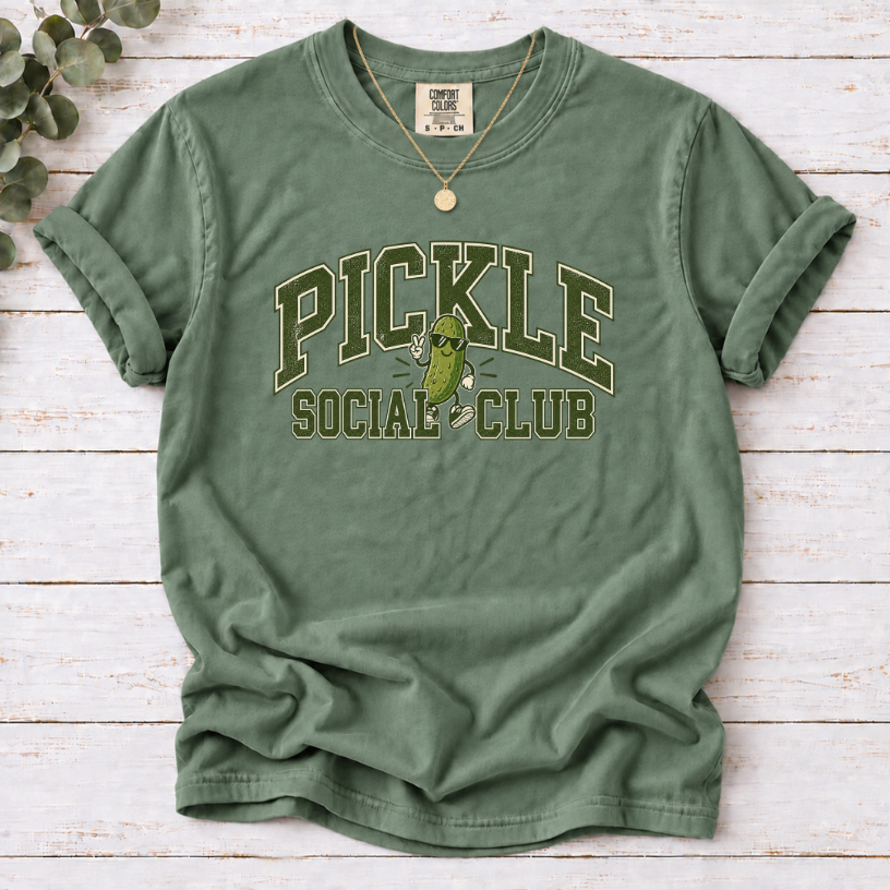 Pickle Social Club T-Shirt – Funny Vintage Pickle Lover Tee