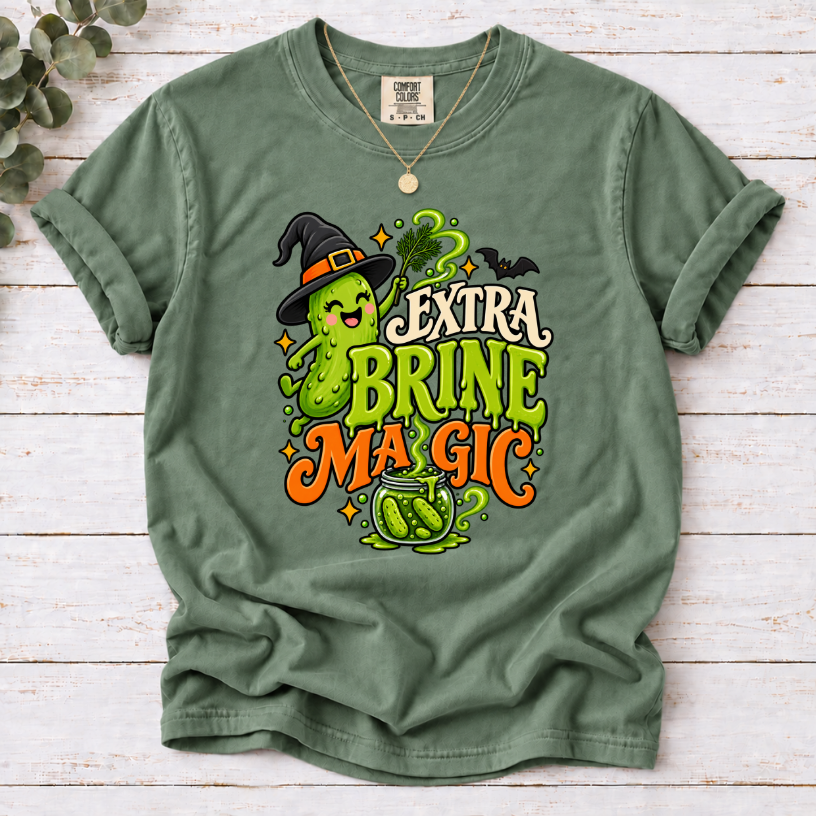 Extra Brine Magic Pickle Shirt | Witchy Halloween Pickle Tee