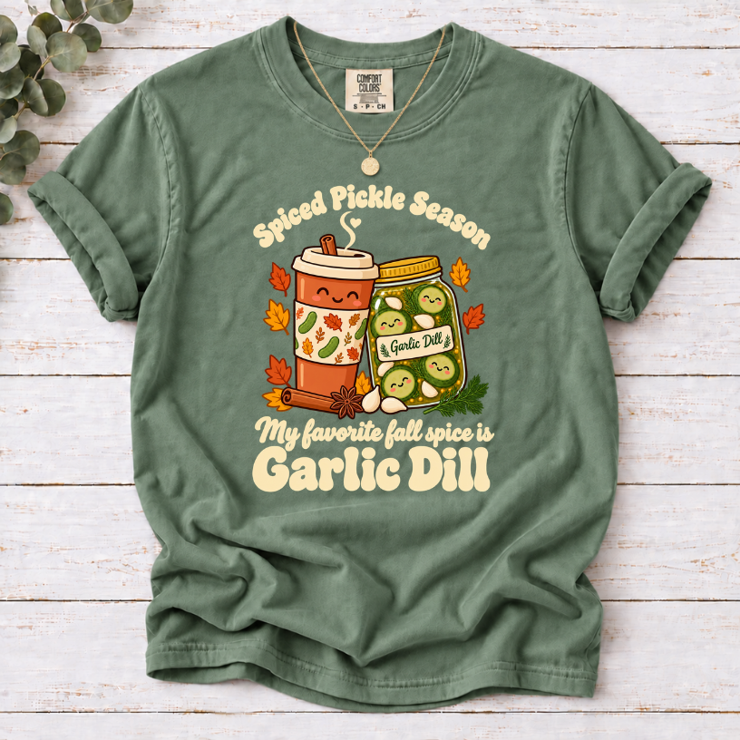 Spiced Pickle Season Shirt | Funny Garlic Dill Fall Tee for Pickle Lovers