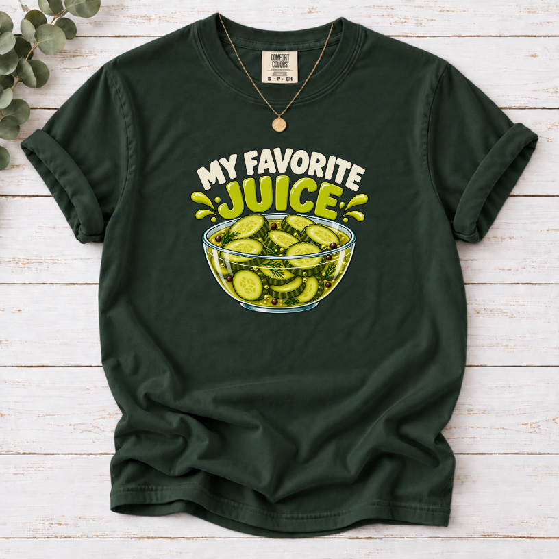 My Favorite Juice Pickle T-Shirt – Funny Pickle Lover Graphic Tee