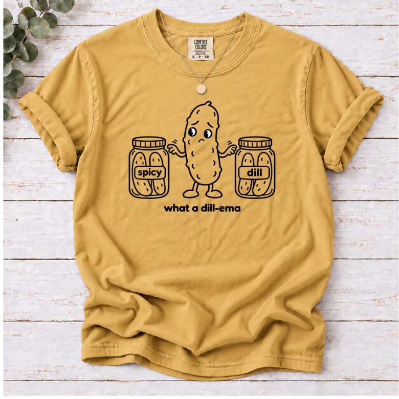 What a Dill-ema Funny Pickle Lover T-Shirt