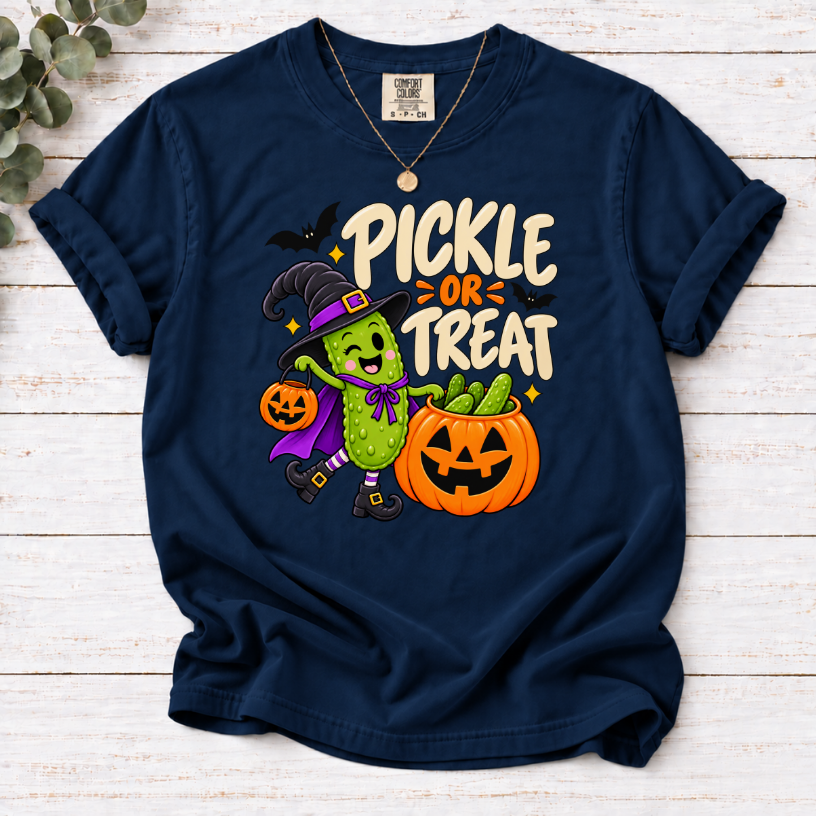 Pickle or Treat Shirt | Funny Halloween Pickle T-Shirt