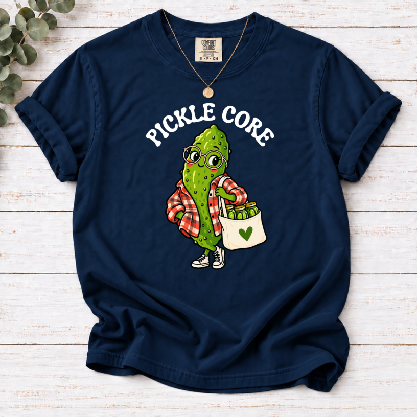 Pickle Core T-Shirt — Cute Pickle Character Graphic Tee
