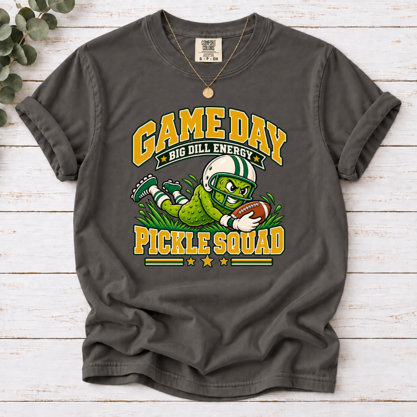 Game Day Big Dill Energy Pickle Squad Football T-Shirt