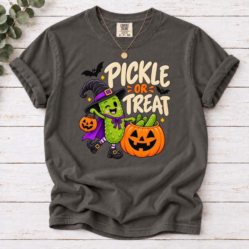 Pickle or Treat Shirt | Funny Halloween Pickle T-Shirt