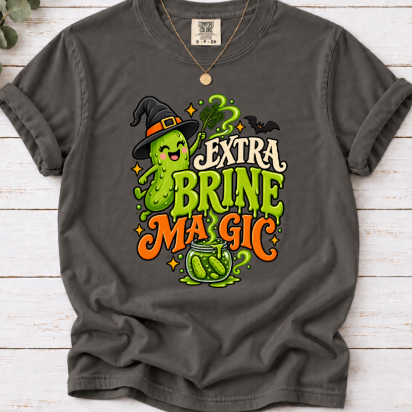 Extra Brine Magic Pickle Shirt | Witchy Halloween Pickle Tee