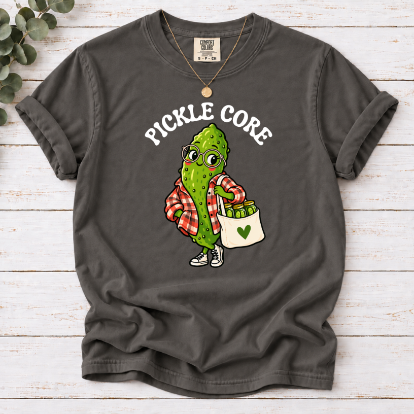 Pickle Core T-Shirt — Cute Pickle Character Graphic Tee