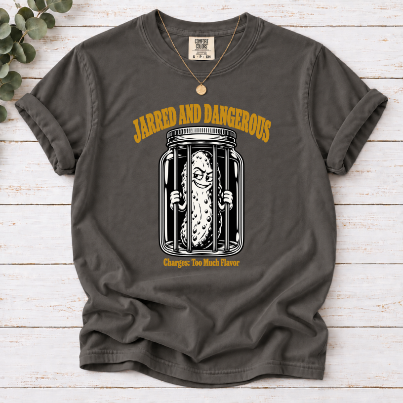 Jarred and Dangerous Funny Pickle Lover T-Shirt