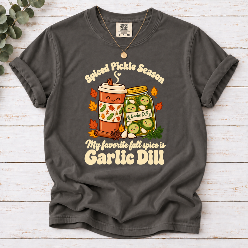 Spiced Pickle Season Shirt | Funny Garlic Dill Fall Tee for Pickle Lovers