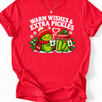 Warm Wishes & Extra Pickles Christmas T-Shirt