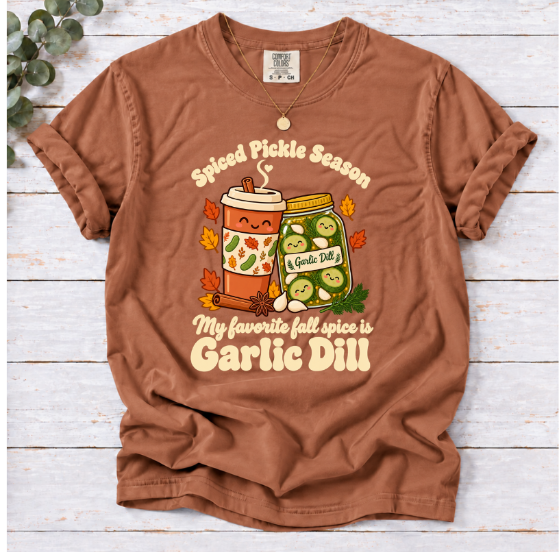 Spiced Pickle Season Shirt | Funny Garlic Dill Fall Tee for Pickle Lovers