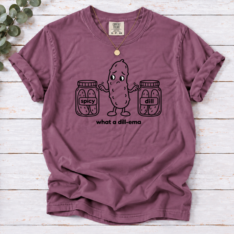 What a Dill-ema Funny Pickle Lover T-Shirt