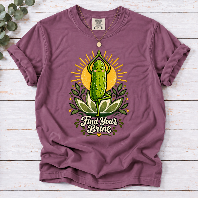 Find Your Brine Pickle Yoga T-Shirt