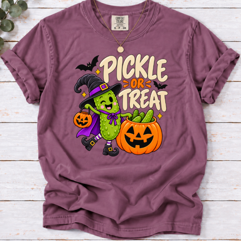 Pickle or Treat Shirt | Funny Halloween Pickle T-Shirt