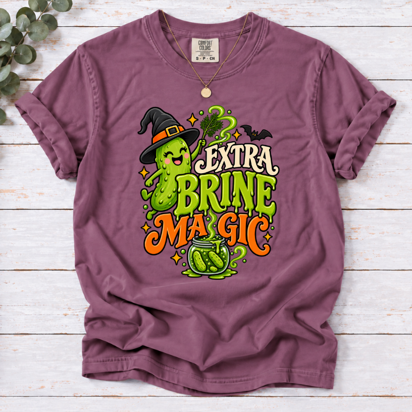 Extra Brine Magic Pickle Shirt | Witchy Halloween Pickle Tee
