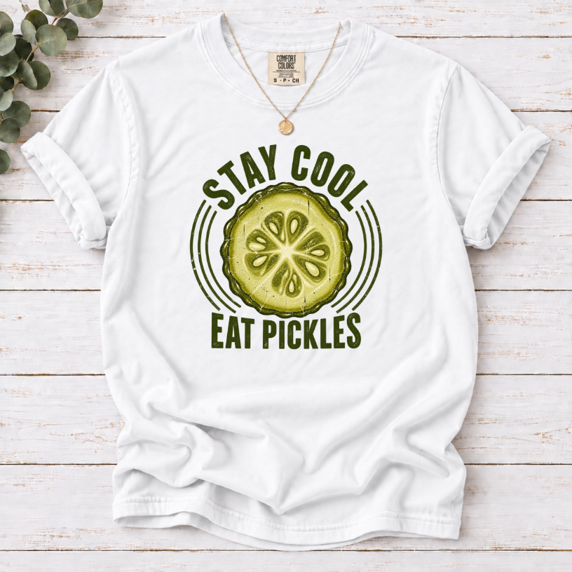 Stay Cool, Eat Pickles Graphic Tee