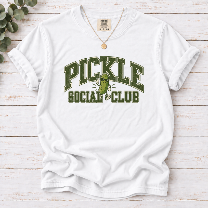 Pickle Social Club T-Shirt – Funny Vintage Pickle Lover Tee