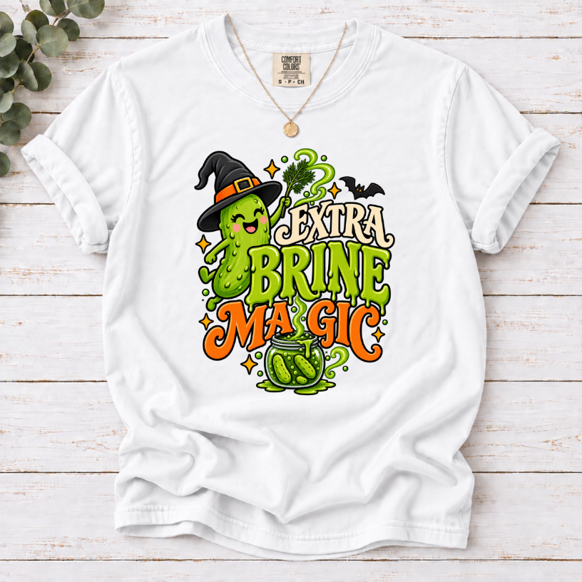 Extra Brine Magic Pickle Shirt | Witchy Halloween Pickle Tee